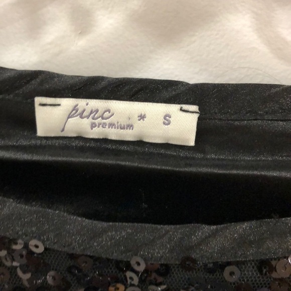 🌷 PINC premium black sequin tunic lined S - Picture 2 of 3